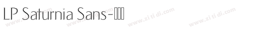 LP Saturnia Sans字体转换